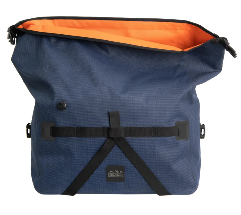 Brompton Borough Large Waterproof Bag in Navy with Frame-2